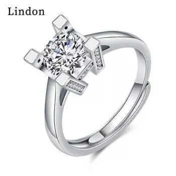 Классическое кольцо Lindon из медного сплава с цирконием, женские ювелирные изделия, свадебный подарок для вечеринки