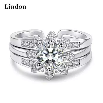 Классическое кольцо Lindon из медного сплава с цирконием, женские ювелирные изделия, свадебный подарок для вечеринки