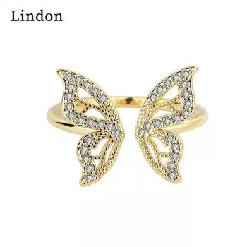 Классическое кольцо Lindon из медного сплава с цирконием, женские ювелирные изделия, свадебный подарок для вечеринки серебряный