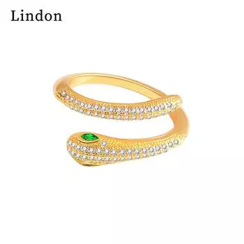 Классическое кольцо Lindon из медного сплава с цирконием, женские ювелирные изделия, свадебный подарок для вечеринки серебряный