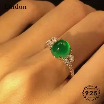 Классическое кольцо Lindon из медного сплава с цирконием, женские ювелирные изделия, свадебный подарок для вечеринки зелёный