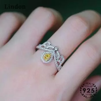 Классическое кольцо Lindon из медного сплава с цирконием, женские ювелирные изделия, свадебный подарок для вечеринки