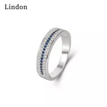 Классическое кольцо Lindon из медного сплава с цирконием, женские ювелирные изделия, свадебный подарок для вечеринки 6 серебряный