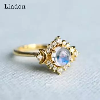 Классическое кольцо Lindon из медного сплава с цирконием, женские ювелирные изделия, свадебный подарок для вечеринки 6 серебряный