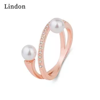 Классическое кольцо Lindon из медного сплава с цирконом, женские ювелирные изделия, свадебный подарок, вечеринка