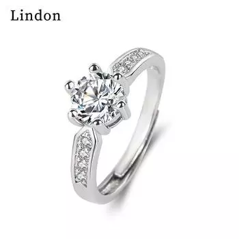 Классическое кольцо Lindon из медного сплава с цирконом, женские ювелирные изделия, свадебный подарок, вечеринка