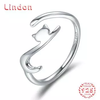 Классическое кольцо Lindon из стерлингового серебра 925 пробы с цирконом, женские ювелирные изделия, свадебный подарок для вечеринки серебряный