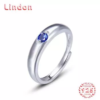 Классическое кольцо Lindon из стерлингового серебра 925 пробы с цирконом, женские ювелирные изделия, свадебный подарок для вечеринки серебряный