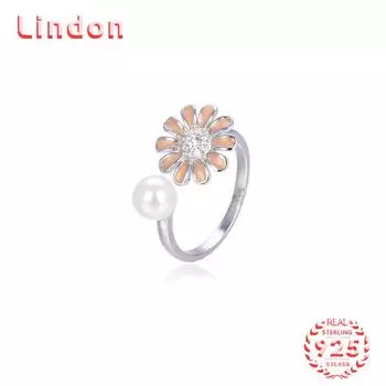 Классическое кольцо Lindon из стерлингового серебра 925 пробы с цирконом, женские ювелирные изделия, свадебный подарок для вечеринки серебряный