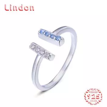 Классическое кольцо Lindon из стерлингового серебра 925 пробы с цирконом, женские ювелирные изделия, свадебный подарок для вечеринки серебряный