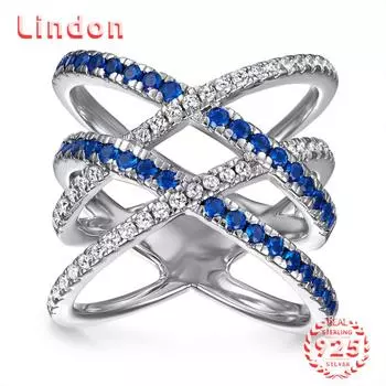 Классическое кольцо Lindon из стерлингового серебра 925 пробы с цирконом, женские украшения, свадебное обещание, подарок для вечеринки 5 серебряный