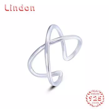 Классическое кольцо Lindon из стерлингового серебра 925 пробы с цирконом, женские ювелирные изделия, свадебный подарок для вечеринки серебряный