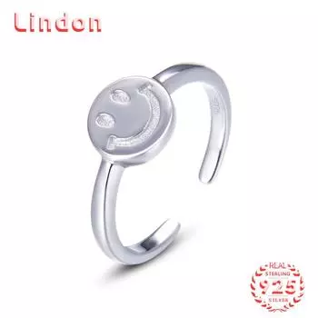 Классическое кольцо Lindon из стерлингового серебра 925 пробы с цирконом, женские ювелирные изделия, свадебный подарок для вечеринки серебряный