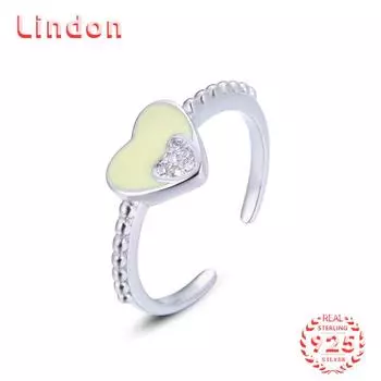 Классическое кольцо Lindon из стерлингового серебра 925 пробы с цирконом, женские ювелирные изделия, свадебный подарок для вечеринки серебряный