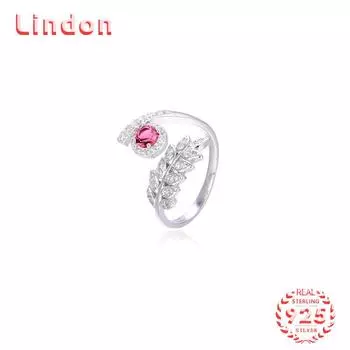 Классическое кольцо Lindon из стерлингового серебра 925 пробы с цирконом, женские ювелирные изделия, свадебный подарок для вечеринки серебряный