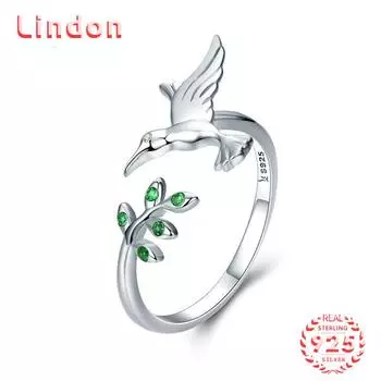 Классическое кольцо Lindon из стерлингового серебра 925 пробы с цирконом, женские ювелирные изделия, свадебный подарок для вечеринки серебряный