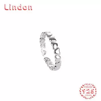 Классическое кольцо Lindon из стерлингового серебра 925 пробы с цирконом, женские ювелирные изделия, свадебный подарок для вечеринки серебряный