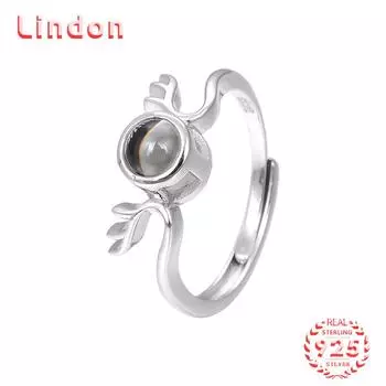 Классическое кольцо Lindon из стерлингового серебра 925 пробы с цирконом, женские ювелирные изделия, свадебный подарок для вечеринки серебряный