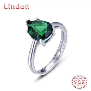 Классическое кольцо Lindon из стерлингового серебра 925 пробы с цирконом, женские ювелирные изделия, свадебный подарок для вечеринки серебряный