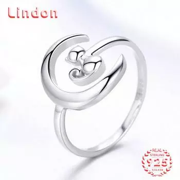 Классическое кольцо Lindon из стерлингового серебра 925 пробы с цирконом, женские ювелирные изделия, свадебный подарок для вечеринки серебряный