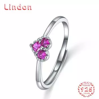 Классическое кольцо Lindon из стерлингового серебра 925 пробы с цирконом, женские ювелирные изделия, свадебный подарок для вечеринки серебряный