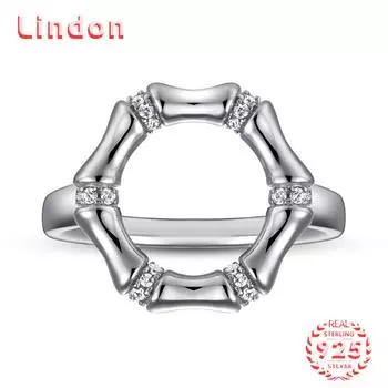 Классическое кольцо Lindon из стерлингового серебра 925 пробы с цирконом, женские украшения, свадебное обещание, подарок для вечеринки 5 серебряный