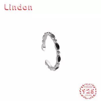 Классическое кольцо Lindon из стерлингового серебра 925 пробы с цирконом, женские ювелирные изделия, свадебный подарок для вечеринки серебряный