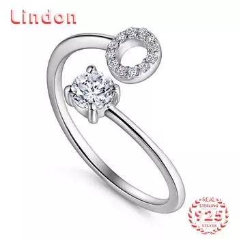 Классическое кольцо Lindon из стерлингового серебра 925 пробы с цирконом, женские украшения, свадебное обещание, подарок для вечеринки