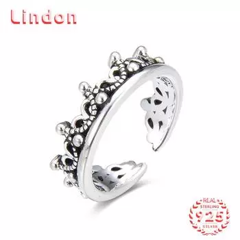 Классическое кольцо Lindon из стерлингового серебра 925 пробы с цирконом, женские ювелирные изделия, свадебный подарок для вечеринки серебряный