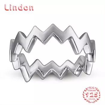 Классическое кольцо Lindon из стерлингового серебра 925 пробы с цирконом, женские украшения, свадебное обещание, подарок для вечеринки 5 серебряный