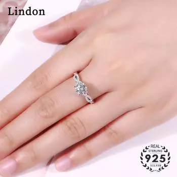 Классическое кольцо Lindon с цирконием, женские ювелирные изделия, свадебный подарок, вечеринка