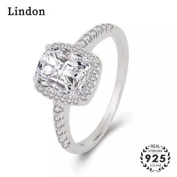 Классическое кольцо Lindon с цирконием, женские ювелирные изделия, свадебный подарок, вечеринка 6 зелёный