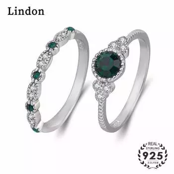 Классическое кольцо Lindon с цирконием, женские ювелирные изделия, свадебный подарок, вечеринка 6 синий