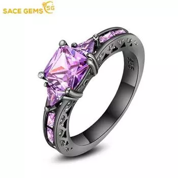 Классическое кольцо с цирконом SACE GEMS, женские ювелирные изделия, подарок на вечеринку 6