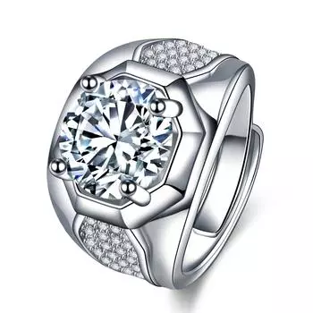 Классическое мужское кольцо с отверстием Full Drill весом 5 карат