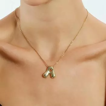 Классическое ожерелье-цепочка, трендовая женская подвеска, персонализированное золотое ожерелье с 26 буквами для вечеринки, дня рождения, ювелирные изделия, подарок оптом A