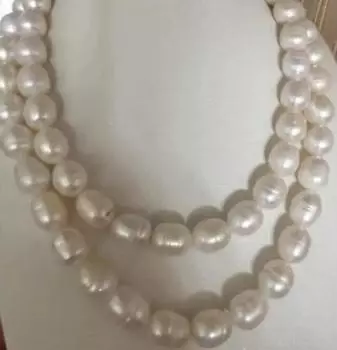 Классическое ожерелье из белого барочного жемчуга Южного моря диаметром 9-10 мм, 32 дюйма
