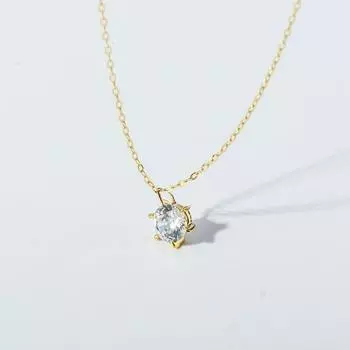 Классическое ожерелье из стерлингового серебра 925 пробы с одним бриллиантом, простая универсальная подвеска в виде шести когтей с супер-блестящей инкрустацией на ключицу 925