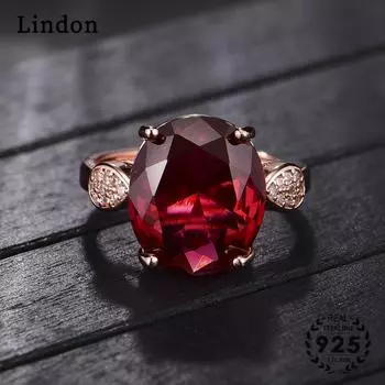 Классическое посеребренное кольцо Lindon с цирконом, женские ювелирные изделия, подарок на свадьбу и вечеринку