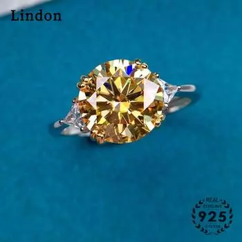 Классическое посеребренное кольцо Lindon с цирконом, женские ювелирные изделия, подарок на свадьбу и вечеринку