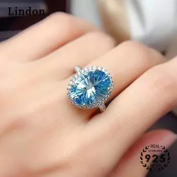 Классическое посеребренное кольцо Lindon с цирконом, женские ювелирные изделия, подарок на свадьбу и вечеринку