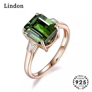 Классическое посеребренное кольцо Lindon с цирконом, женские ювелирные изделия, подарок на свадьбу и вечеринку