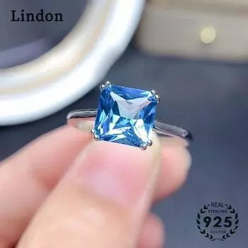 Классическое посеребренное кольцо Lindon с цирконом, женские ювелирные изделия, подарок на свадьбу и вечеринку