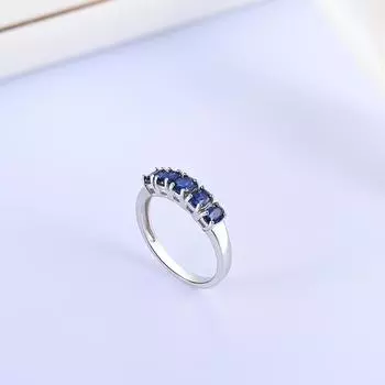 Классическое серебряное женское кольцо с натуральным синим кианитом 1,5 карата, изысканные украшения для женщин, хороший подарок US RING SIZE:6# синий