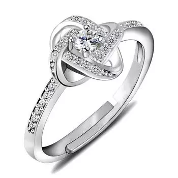 Классическое свадебное сверкающее кольцо с цирконом AAAAA, стерлинговое серебро 925 пробы, обручальные кольца для женщин, ювелирные изделия, кольцо, подарок, оптовая продажа Resizable