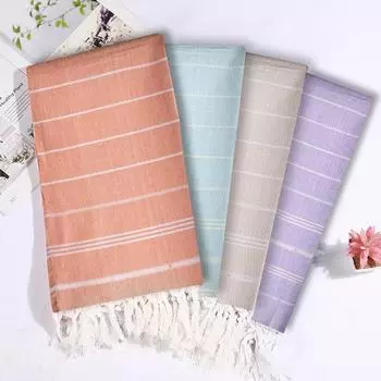 Классическое турецкое хлопковое пляжное полотенце с бриллиантами для ванны, спа, новое шаль синий