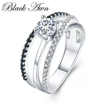 Классическое женское кольцо с крестом BLACK AWN, размер 6, 7, 8, 9, 10 7