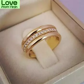 Классическое женское обручальное кольцо Huitan, простые кольца для пальцев с выложенными посередине камнями Cz, сдержанные нежные женские помолвочные украшения 10
