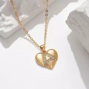 Классическое золотое ожерелье с надписью «Любовь», женское простое элегантное ожерелье с подвеской, ювелирные аксессуары для дня рождения, подарок C4923-1