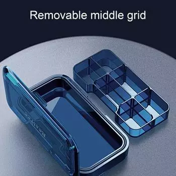 Классификация Хорошая герметичность Удобный 6 сеток Влагостойкий Многофункциональный контейнер для таблеток, ювелирных изделий, коробка-органайзер для таблеток чёрный